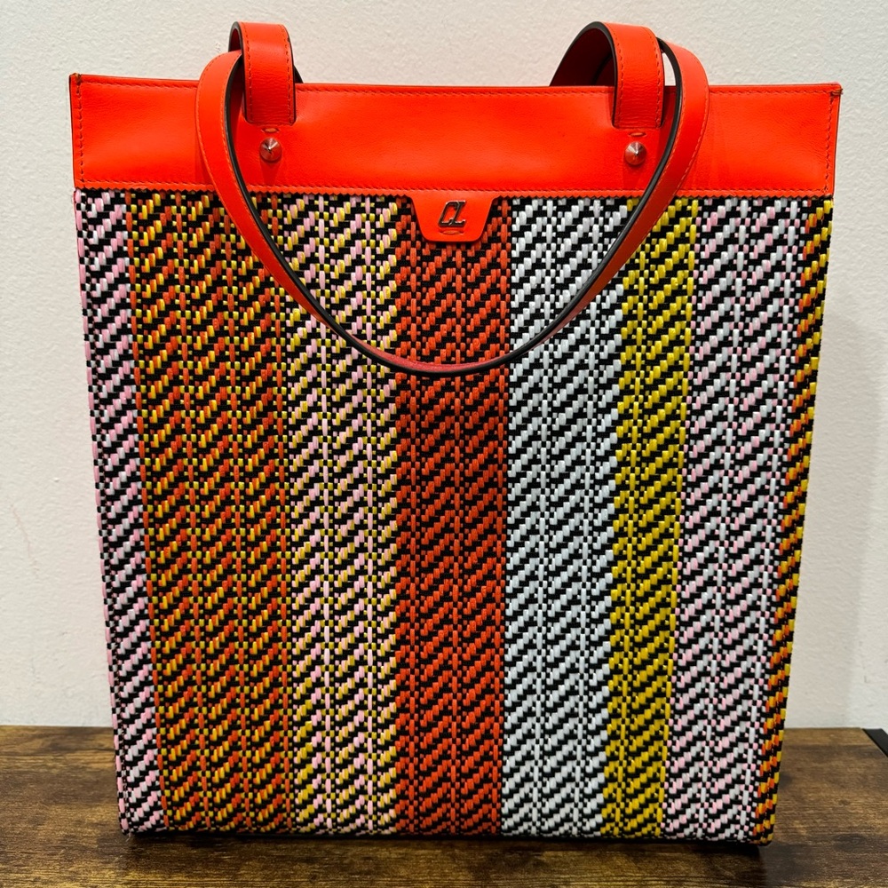 Christian Louboutin Ruistote Raphia Bistrot/Gomme/CL Strap